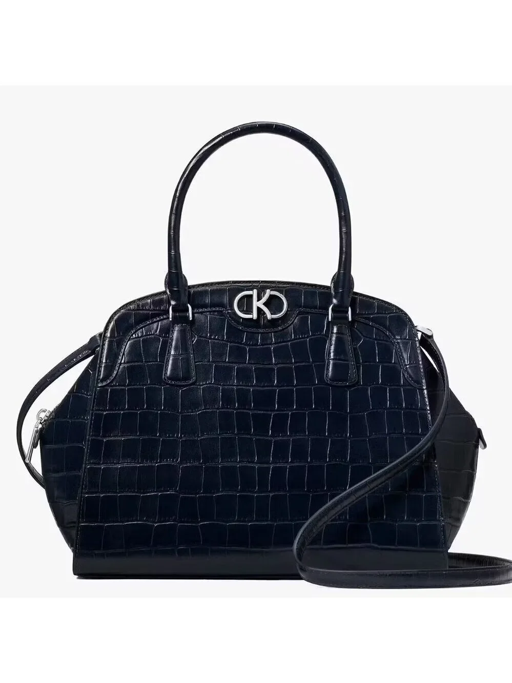 ♠️♠️ Kate Spade Kyla Croc Embossed Satchel NWT